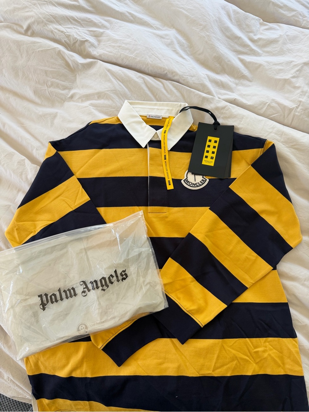 Moncler x Palm Angels - Men's LS Rugby Polo Yellow